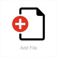 Add File and add icon concept vector