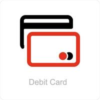 Debit Card and money icon concept vector