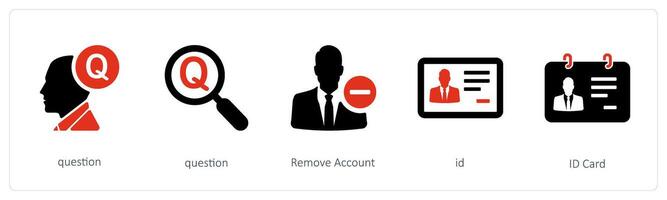 question and remove account vector