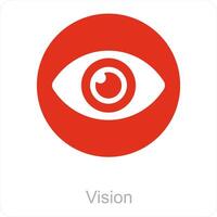 vision and eye icon concept vector