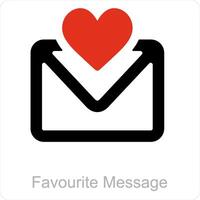 Favorite Message and like icon concept vector