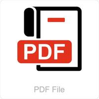 pdf archivo y pdf icono concepto vector