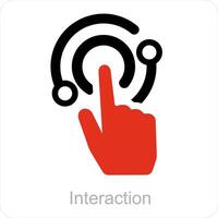 Interaction and user interaction icon concept vector