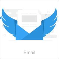 Email and inbox icon concept vector