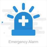 emergencia alarma y alerta icono concepto vector