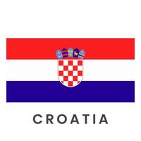 Flag of Croatia isolated on white background. vector