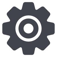 Setting, control, gear, cog icon in trendy flat style design isolated on white background. vector