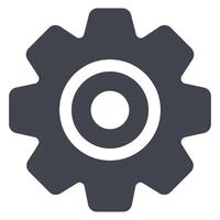 Setting, control, gear, cog icon in trendy flat style design isolated on white background. vector