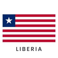 National flag of Liberia isolated on white background. vector