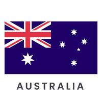 Flag of Australia vector illustration isolated on white background.