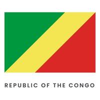 Republic of the Congo flag isolated on white background. vector