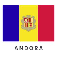 National Andora flag isolated on white background. vector