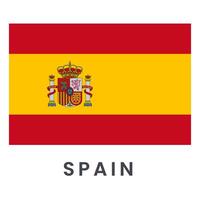 Flag of Spain isolated on white background. vector