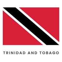 Trinidad and Tobago flag isolated on white background. vector