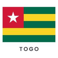 Flag of Togo isolated on white background. vector