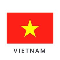 Vector Vietnam flag isolated on white background.