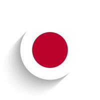 National flag of Japan icon vector illustration isolated on white background.