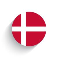 National flag of Denmark icon vector illustration isolated on white background.