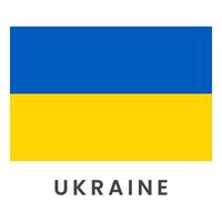 Flag of Ukraine isolated on white background. vector