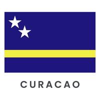 Vector background of Curacao flag isolated on white background.