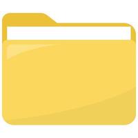 Yellow folder icon isolated on white background. vector