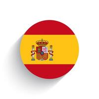 National flag icon vector illustration of Spain isolated on white background.