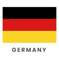 Germany flag vector isolated on white background.
