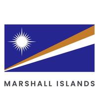 Marshall Islands flag isolated on white background. vector