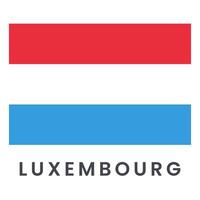 Vector illustration of Luxembourg flag isolated on white background.