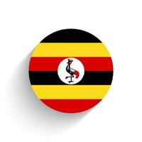 nacional bandera de Uganda icono vector ilustración aislado en blanco antecedentes.