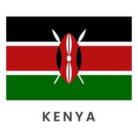 Vector image of Kenya flag isolated on white background.