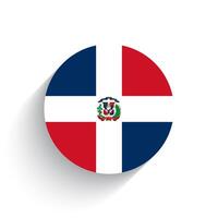 National flag of Dominican Republic icon vector illustration isolated on white background.