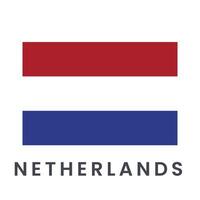 Vector of Netherlands flag isolated on white background.