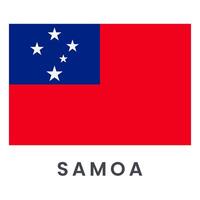 Flag of Samoa vector illustration isolated on white background.