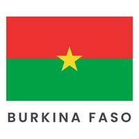 Flag of Burkina Faso isolated on white background. vector