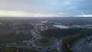 Aerial Footage of British Road and Traffic, England UK video