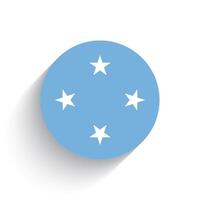 nacional bandera de micronesia icono vector ilustración aislado en blanco antecedentes.