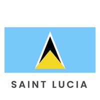 Flag of Saint Lucia isolated on white background. vector