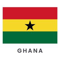 Flag of Ghana isolated on white background. vector