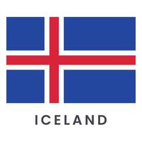 Flag of the Iceland isolated on white background. vector