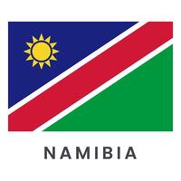 Flag of Namibia isolated on white background. vector