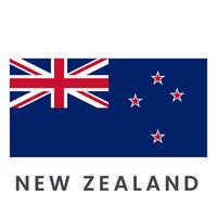 New Zealand flag isolated on white background. vector