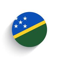 National flag icon vector illustration of Solomon Islands isolated on white background.