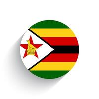 National flag of Zimbabwe icon vector illustration isolated on white background.National flag of Zimbabwe icon vector illustration isolated on white background.