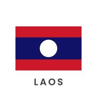 Flag of Laos isolated on white background. vector