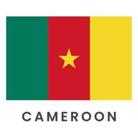 Cameroon national flag isolated on white background. vector