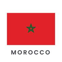 Vector illustration of Morocco flag isolated on white background.