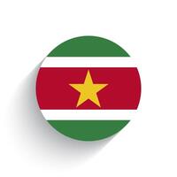 National flag of Suriname icon vector illustration isolated on white background.