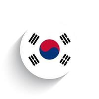 National flag of South Korea icon vector illustration isolated on white background.