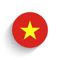 National flag of Vietnam icon vector illustration isolated on white background.